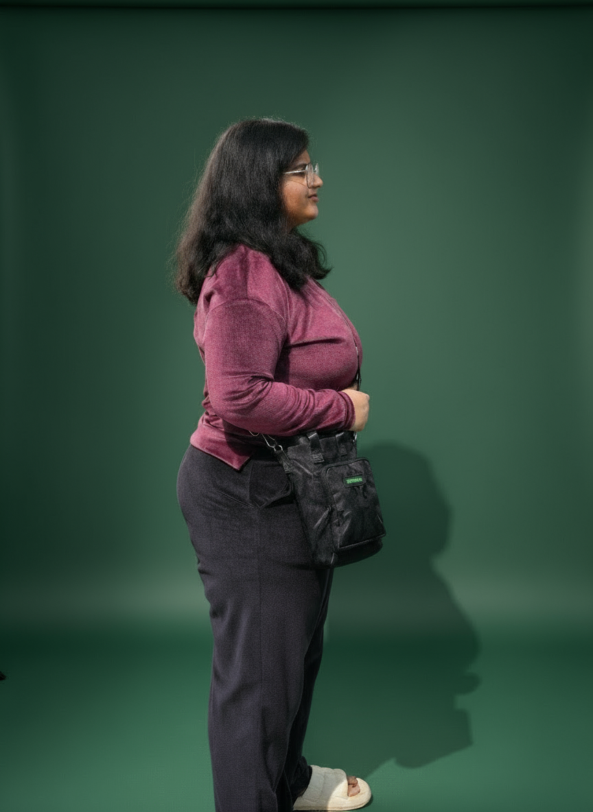 Aashra Everyday Sling Bag with (Water Bottle Pocket & 3 in 1 style)