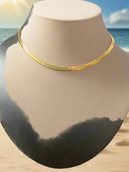 Luis 18k Gold Plated Snake Chain