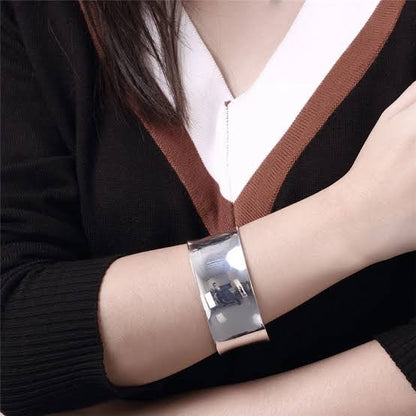 Silver Beaten Antique Bracelet