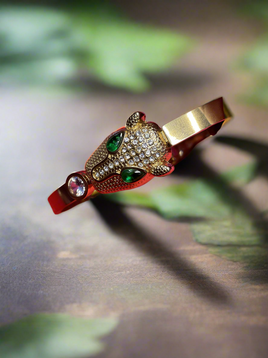 Panther Bracelet with Rhinestones