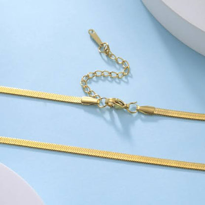 Luis 18k Gold Plated Snake Chain