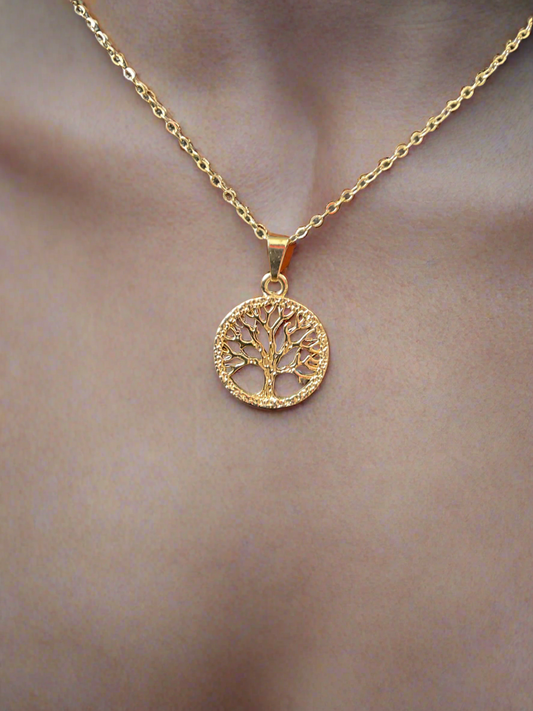 Golden Tree Pendant 18K Anti-Tarnish