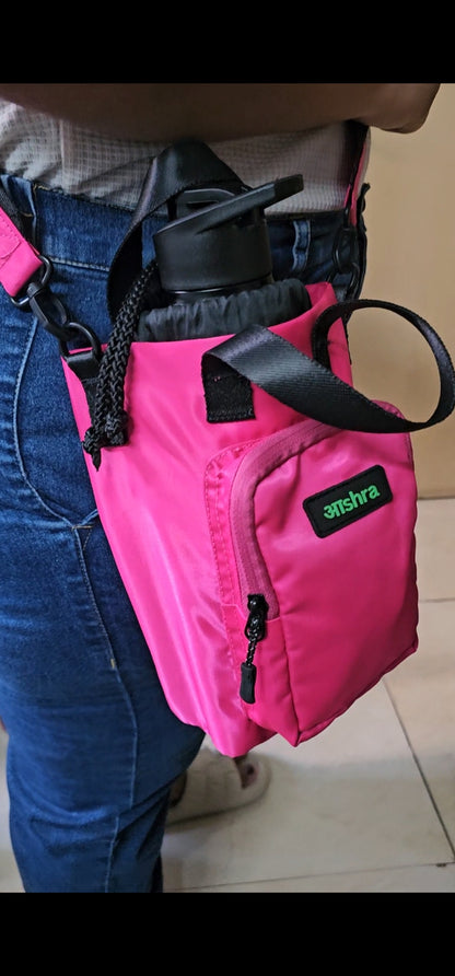 Aashra Everyday Sling Bag with (Water Bottle Pocket & 3 in 1 style)